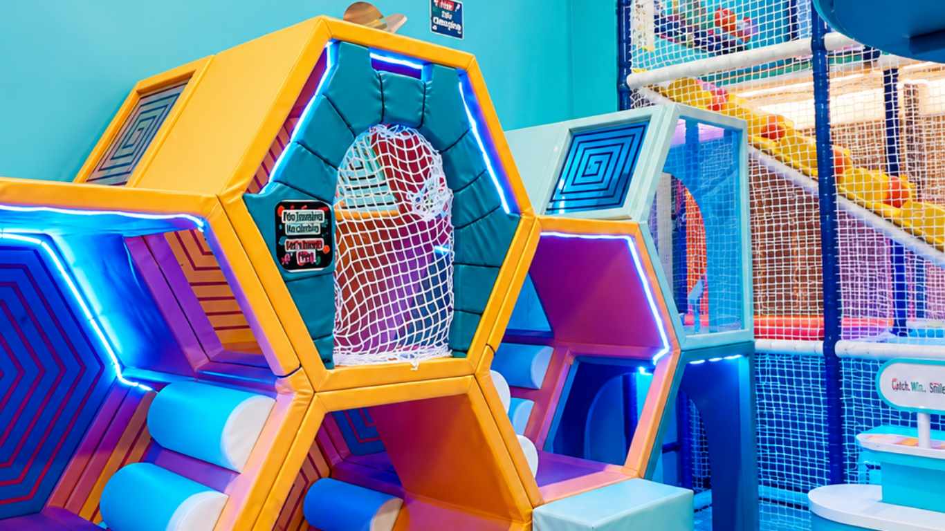 Merryland’s colourful indoor play structure